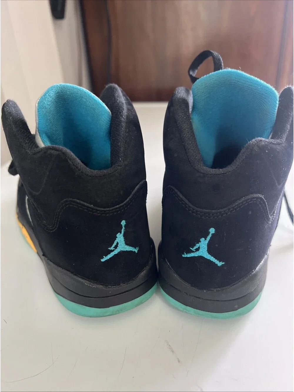 Nike Boys Air Jordan 5 440889-047 Black Basketball Shoes Sneakers Size 1.5Y